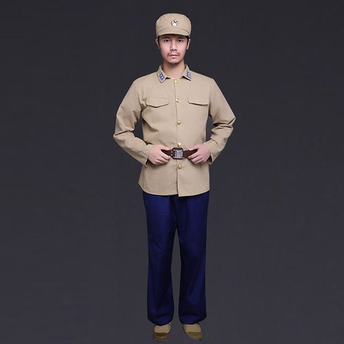 50-80年代空军装军官演出服出租 五十六十年代土黄色空军军装租赁