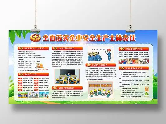 绿色清新企业安全生产宣传栏