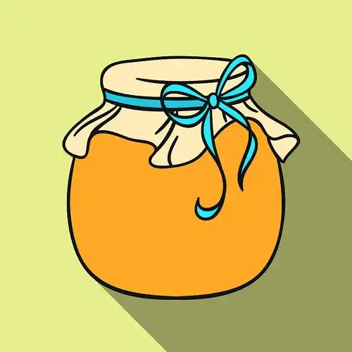 蜜糖罐图标在卡通风格孤立上