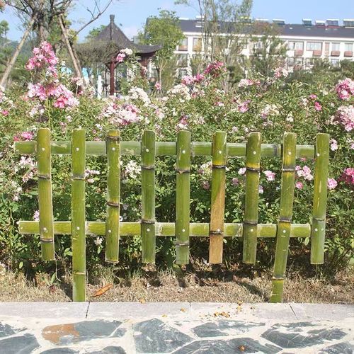防腐耐用竹篱笆田园花园户外室外庭院竹节家庭乡村绿色围栏园林