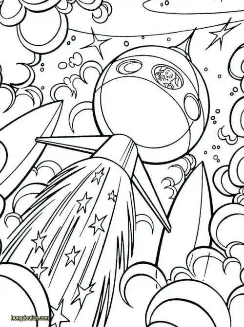 流浪地球星球宇宙主题简笔画大全