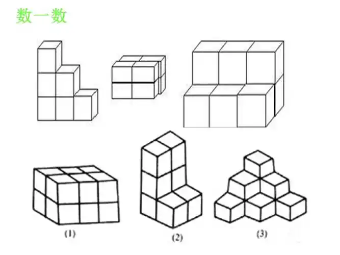 小正方体拼组图形专项练习一年级ppt