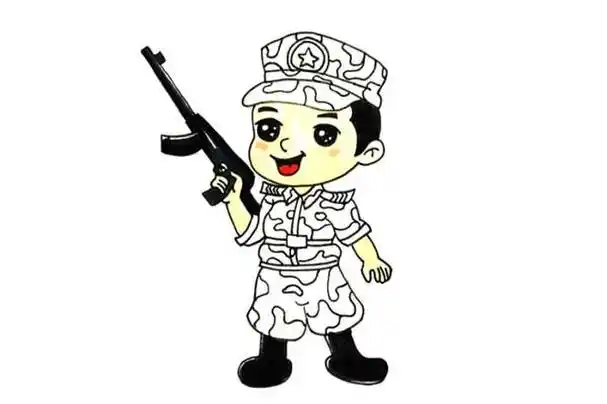 士兵动画简笔画