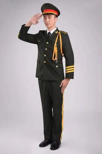 国庆节升旗旗手国旗班海陆空三军军装制服鼓乐乐队民族服装