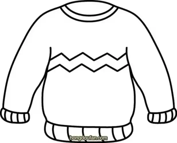 15件衣服卡通手绘简笔画毛衣卫衣夹克t恤手绘儿童画