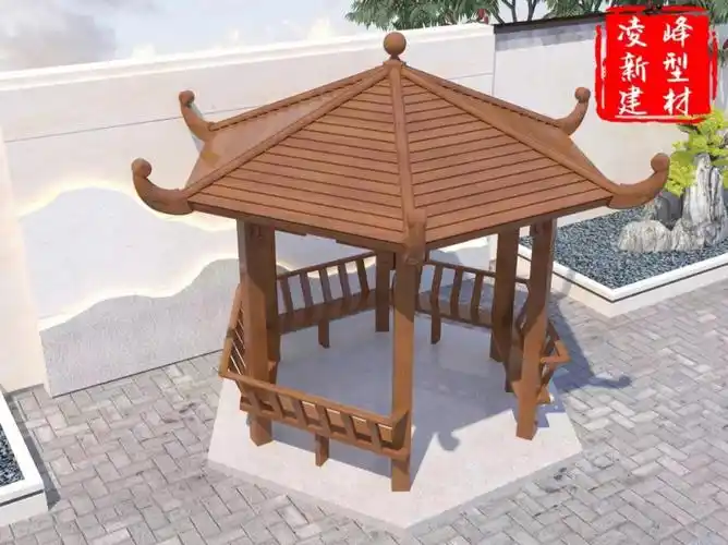 园林景观铝合金四角六角凉亭