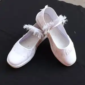 【现做】订做毛边一带方口白布鞋孝鞋