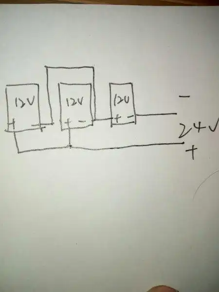 这样接24v电瓶对吗?