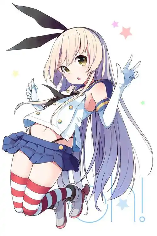 岛风いよかん的舰队collection插画图片