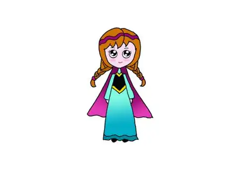 如何画安娜公主简笔画