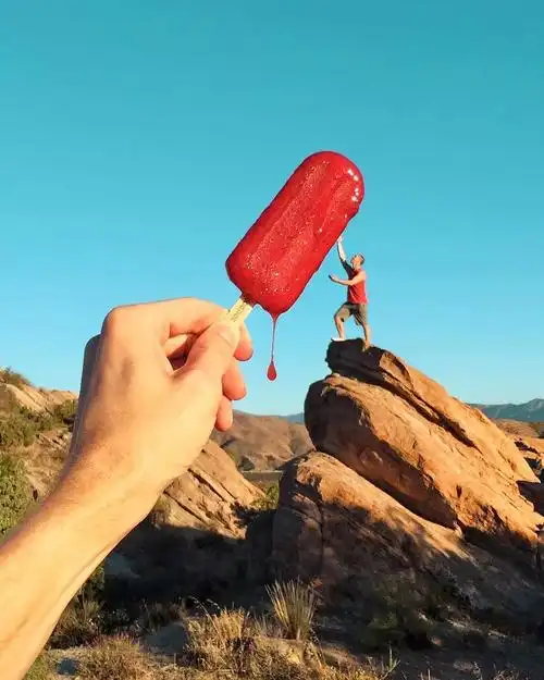 这样借位拍照实在是太有创意了!