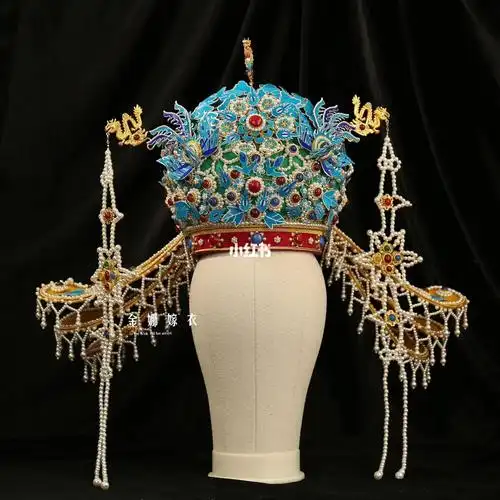 新品鹅毛仿点翠凤冠上新  三龙两凤冠 太绝了这款不仅好看还用可心