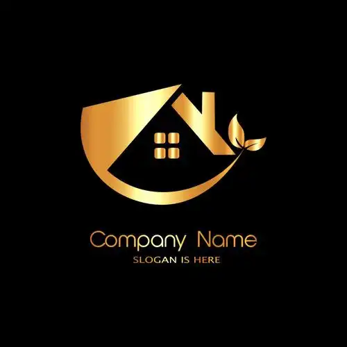 圆形抽象箭头公司标志矢量