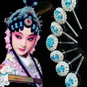 50中原戏装1淘宝中原戏装戏曲头饰水钻小凤挑老旦凤头花旦青衣发