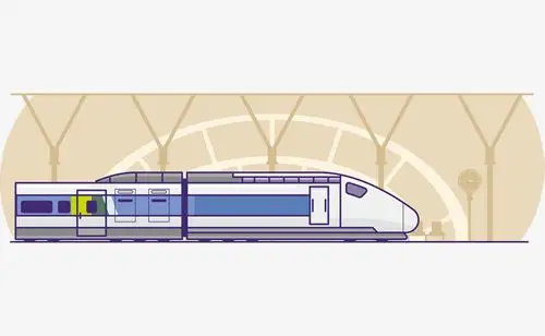 本简约可爱地铁列车矢量图素材来源于社稷网官方网站中的元素版块.
