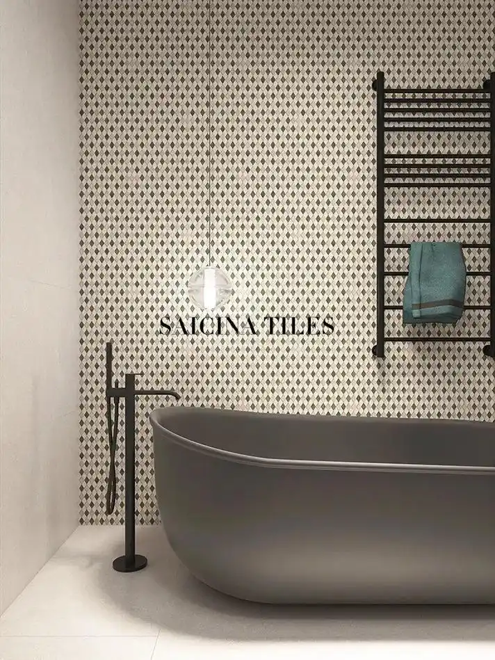 创造复古装饰菱形玻璃马赛克瓷砖