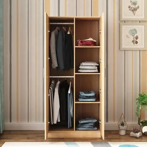 开门衣柜简约现代经济型实木收纳柜子小户户型衣柜