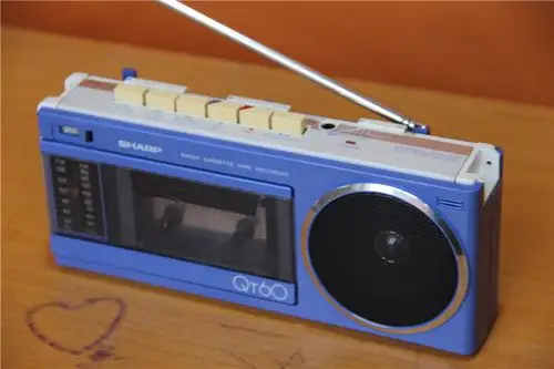 收录机日本原装进口夏普qt60收音机磁带机便携式声宝收录机