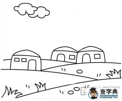 宝贝网怎么画草原二年级简笔画 简笔画图片大全中学生风景简笔画_第2