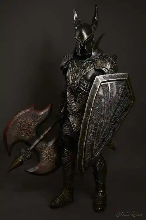 玩家花九个月时间制成了黑暗之魂黑骑士的盔甲细节很还原