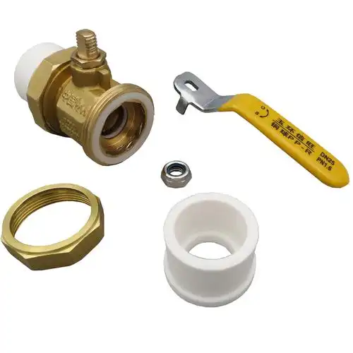 ppr双活接铜球阀4分家用加厚热熔自来水管道球阀