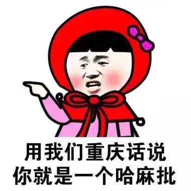 用我们重庆话说你就是一个哈麻批你就是一个索嗨方言系列表情头牌动图
