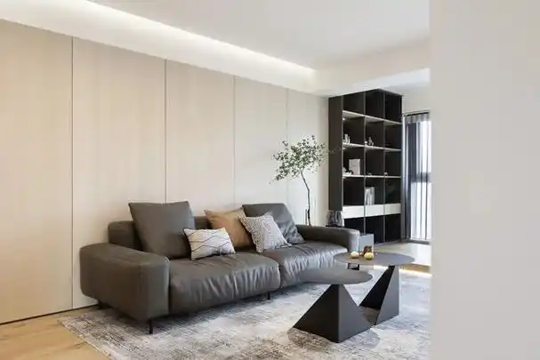 简约现代风三居沙发背景墙装修效果图