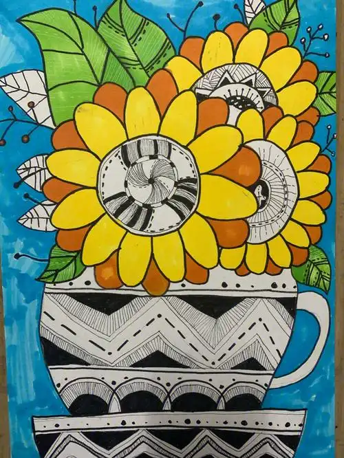 向日葵儿童画