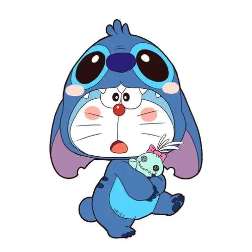 可爱哆啦a梦史迪仔头像壁纸