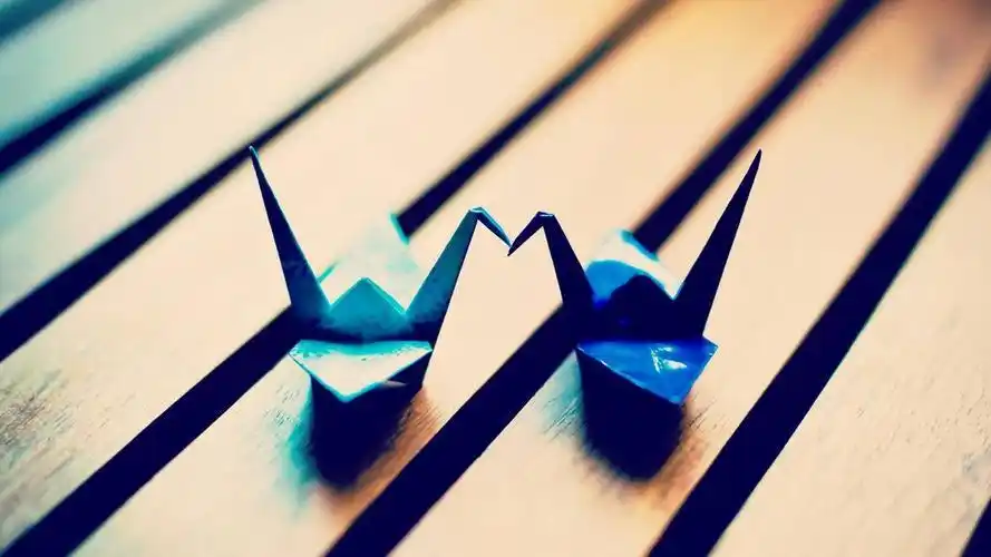 小清新唯美折纸愿望心愿千纸鹤高清壁纸