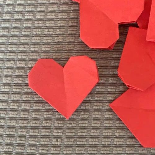 包邮折好纯手工折纸爱心成品双面立体生日毕业礼物