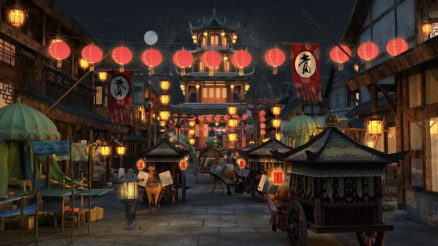 梦回长安.#多媒体 #3d动画 #建筑动画  - 抖音