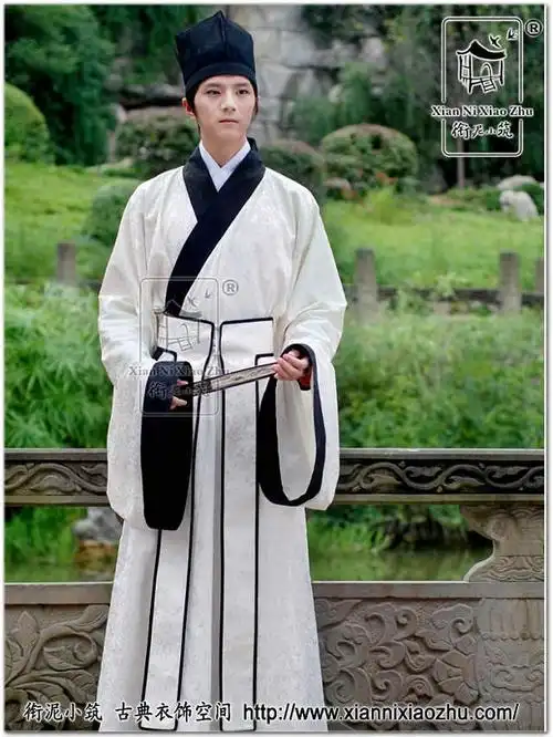 【衔泥小筑】望空 衔泥小筑汉服 男装提花棉 明制 朱子深衣 礼服 祭服