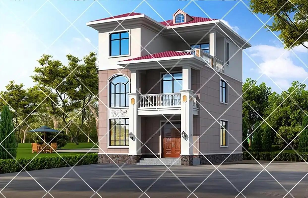 20款三层2开间小户型设计图,农村别墅8x12米最佳户型效果图