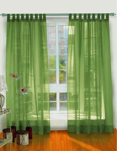 100% polyester fabric sheer designed window curtain