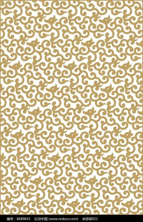 卷草龙纹装饰图案图片_背景墙|装饰画_编号8689845_红动中国