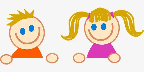 卡通可爱男孩女孩