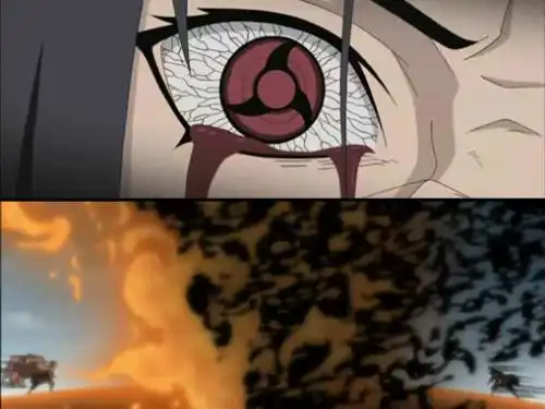 求宇智波鼬使用天照时的图片?