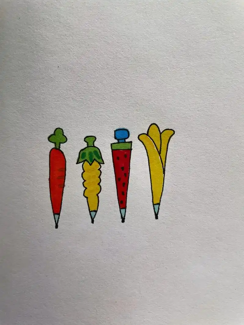 卡通小铅笔#简笔画 #可爱卡通 #图文伙伴计划 #育儿简笔画 - 抖音