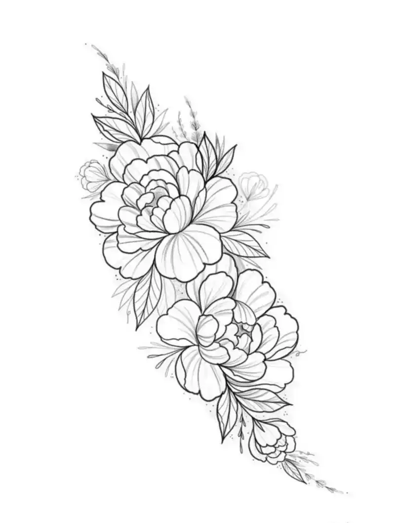 发现好看的素花纹身分享给大家#创作灵感 #纹身图案手稿 #纹 - 抖音