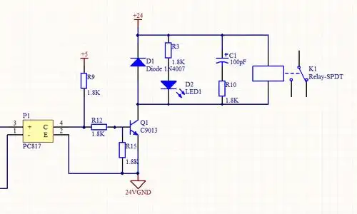 5v光耦继电器电路图