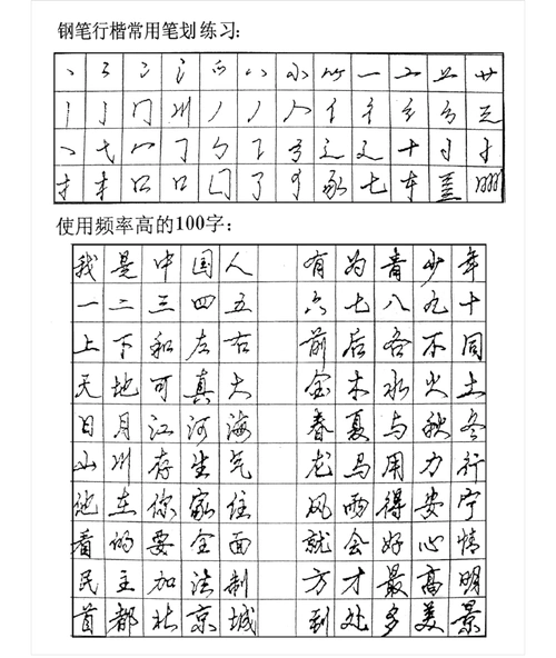 行楷钢笔字技法精要