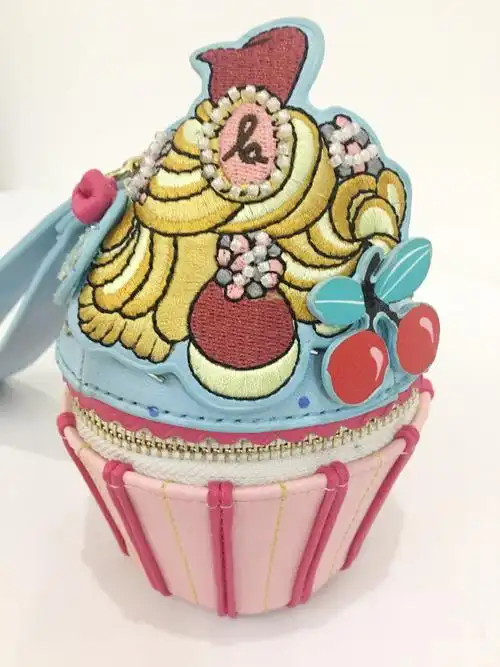 泰国设计师 潮牌cupcake糖果水果造型茶杯蛋糕包零钱包手包单肩包