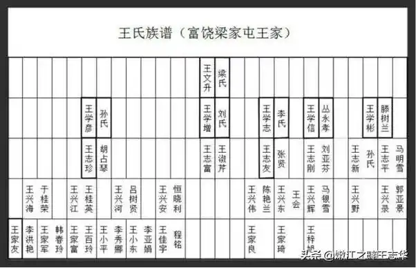 王氏家谱二十世辈字 王氏家族修缮的家谱资料(13)