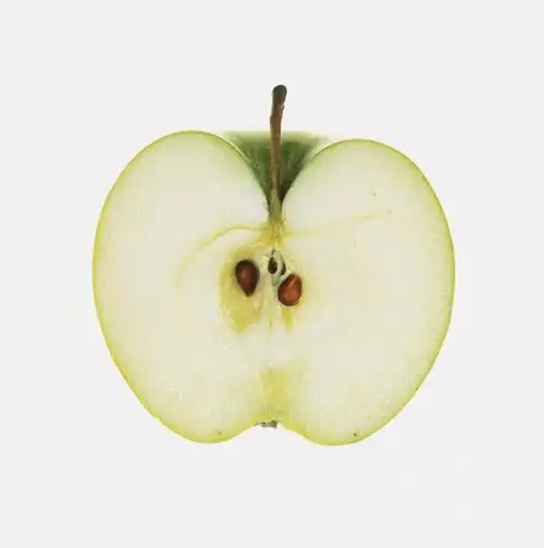 半个,食物,青苹果,切,一半,摄影,有机食品,绿色食品,影棚,剖面,切面