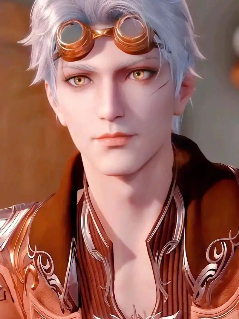 邪眸白虎戴沐白,白虎兽武魂,年龄最大,此时是魂尊级别.