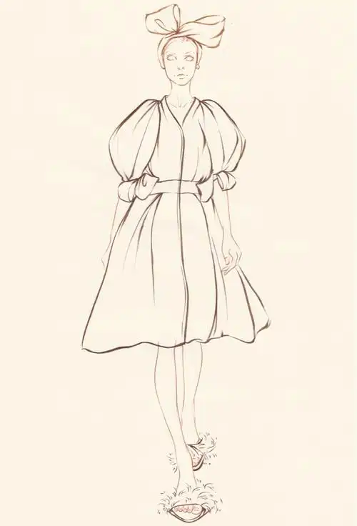 线稿练习分享-服装画/服装设计手稿 - 穿针引线服装论坛