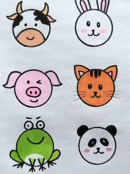 用圆形画可爱的小动物#简笔画#秒懂创意的微博视频