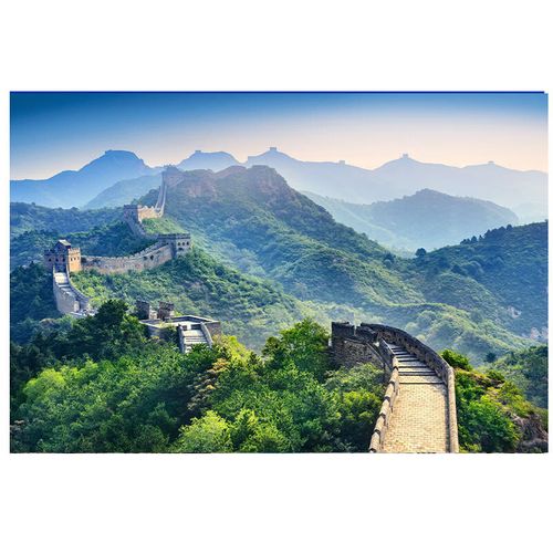 婕茵桐万里长城画靠山图自贴贴纸壁画风景画客厅沙发背景客厅办公室