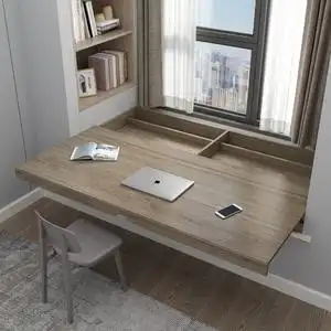 飘窗储物柜改造收纳柜抽屉矮柜抽拉式台面窗台柜伸缩书桌书柜一体